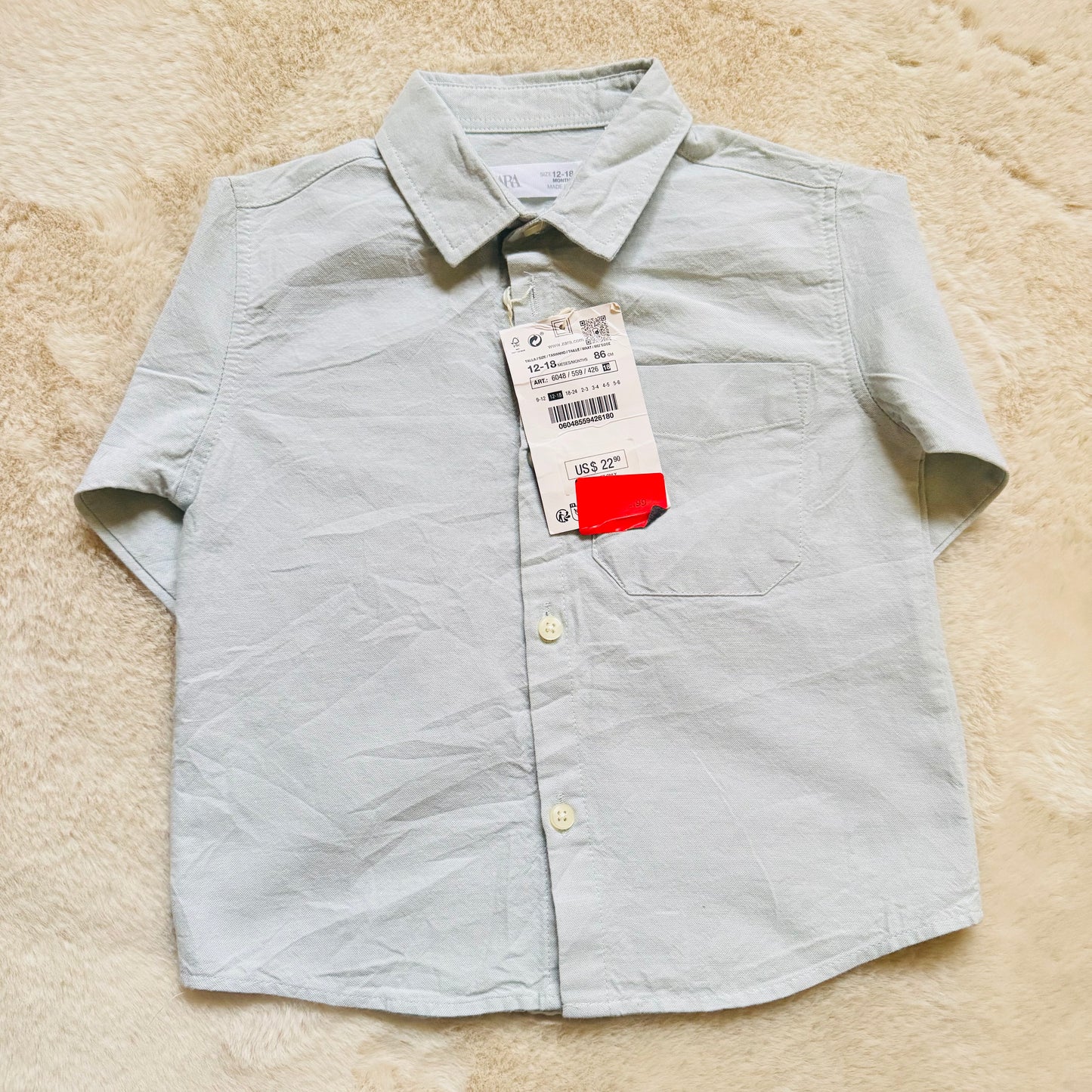 Camisa Niño Zara 12-18 meces